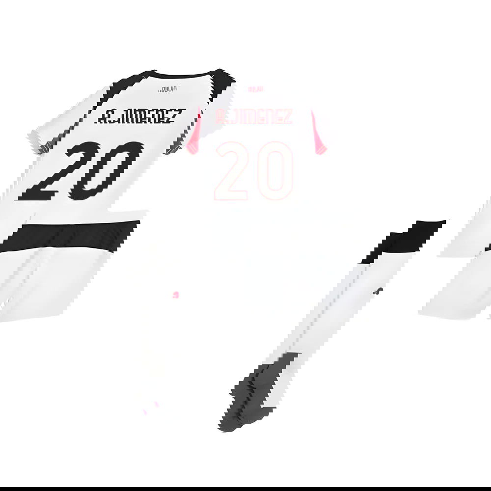 Tanie Koszulki Piłkarskie AC Milan Dziecięca AJIMENEZ #20 Precz 2025-2026 Stroje Piłkarskie