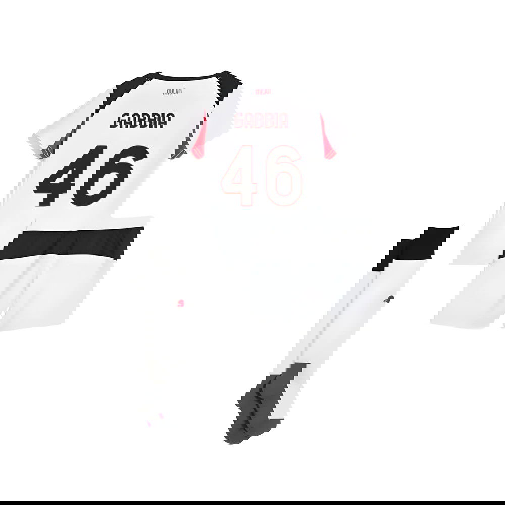 Tanie Koszulki Piłkarskie AC Milan Dziecięca GABBIA #46 Precz 2025-2026 Stroje Piłkarskie