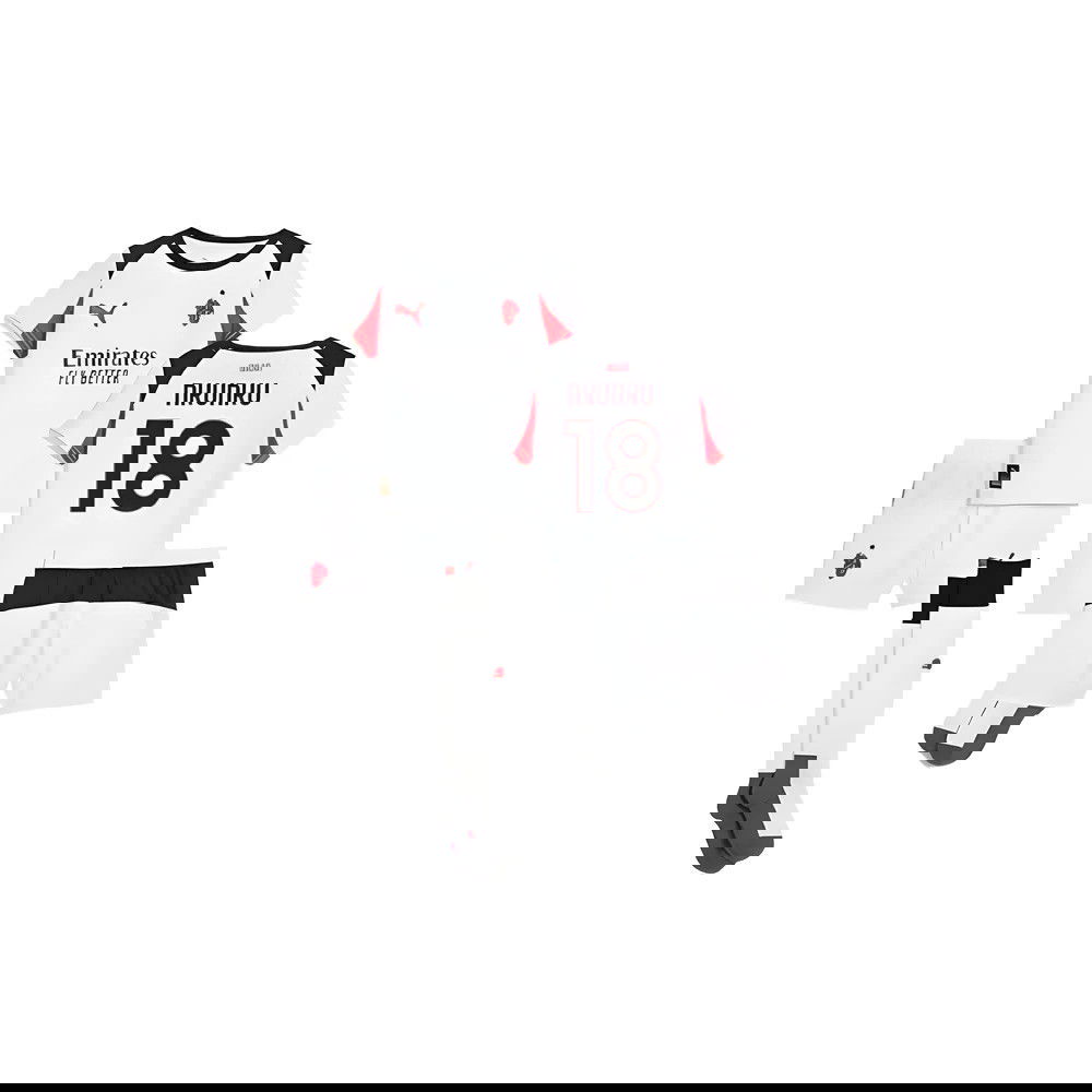 Tanie Koszulki Piłkarskie AC Milan Dziecięca NKUNKU #18 Precz 2025-2026 Stroje Piłkarskie