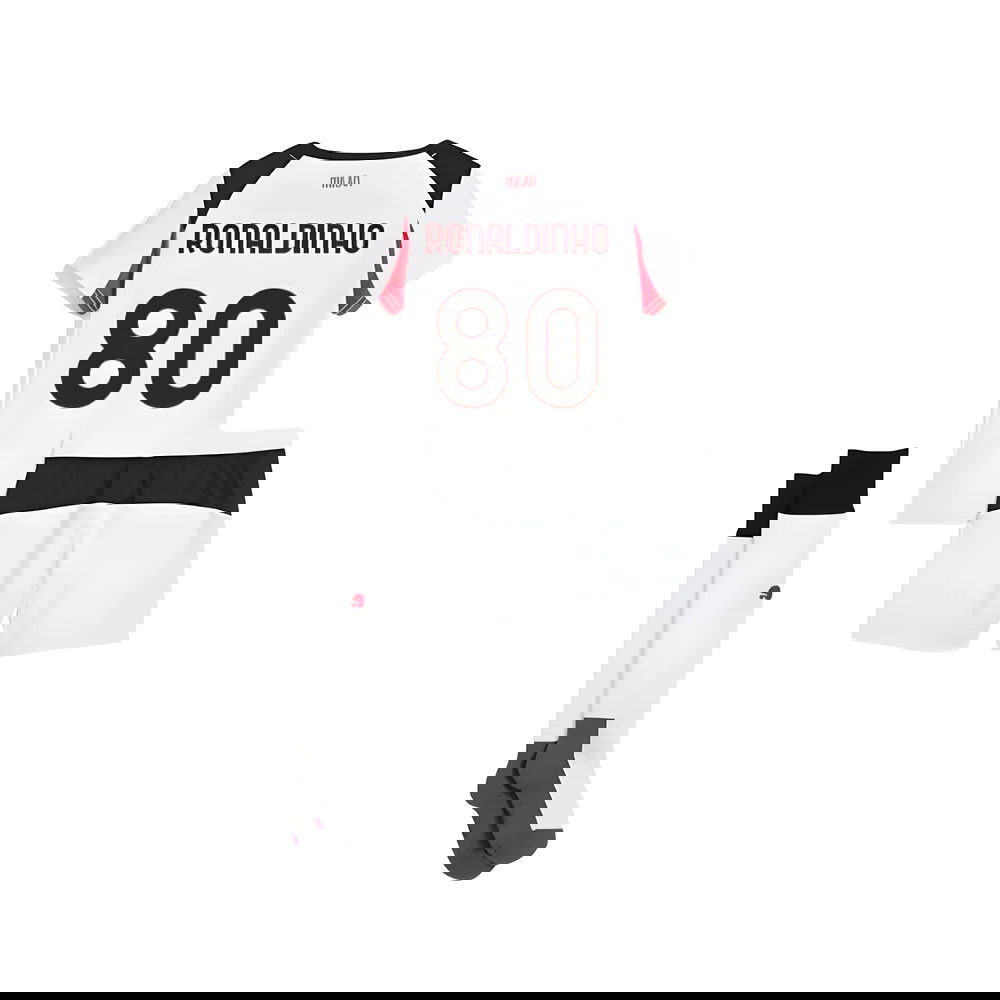 Tanie Koszulki Piłkarskie AC Milan Dziecięca RONALDINHO #80 Precz 2025-2026 Stroje Piłkarskie