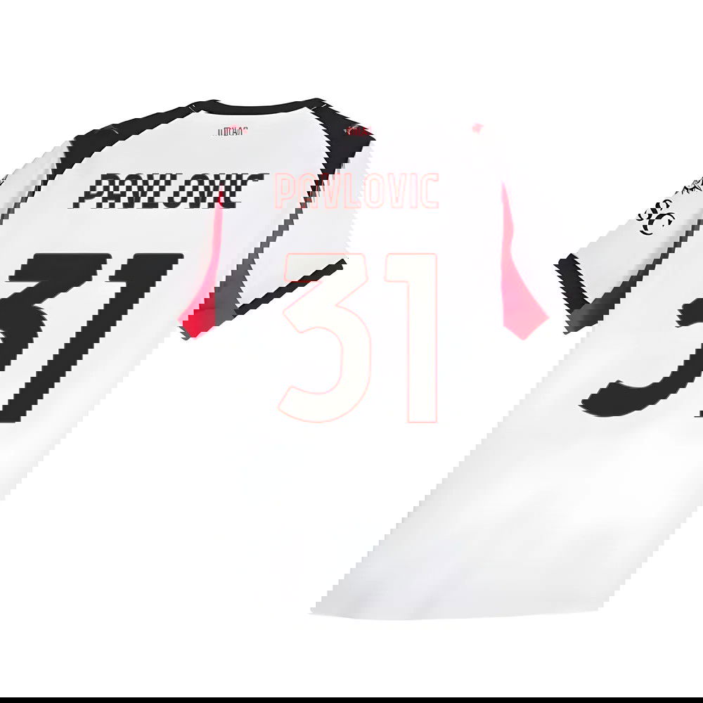Tanie Koszulki Piłkarskie AC Milan PAVLOVIC #31 Precz 2025-2026 Stroje Piłkarskie