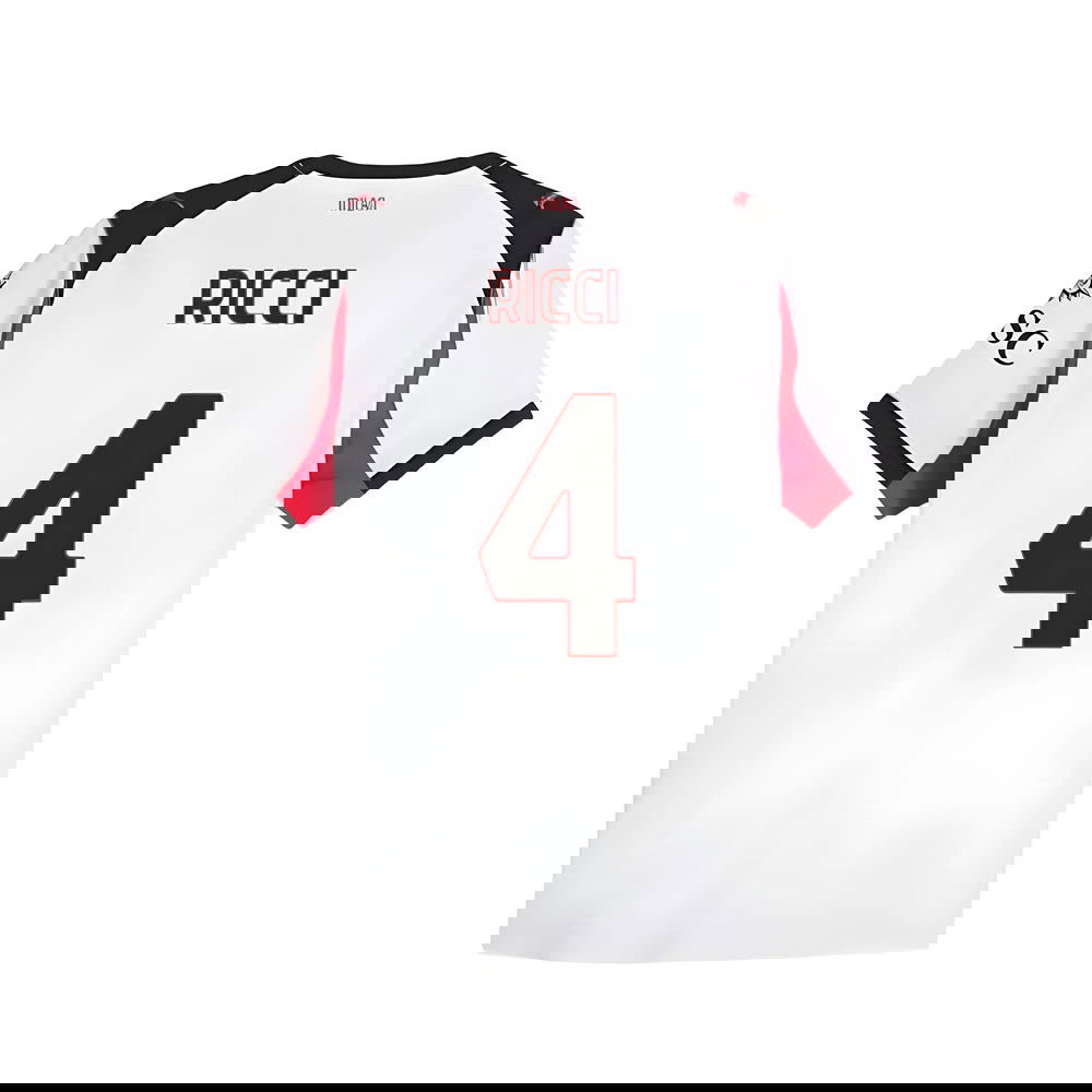 Tanie Koszulki Piłkarskie AC Milan RICCI #4 Precz 2025-2026 Stroje Piłkarskie