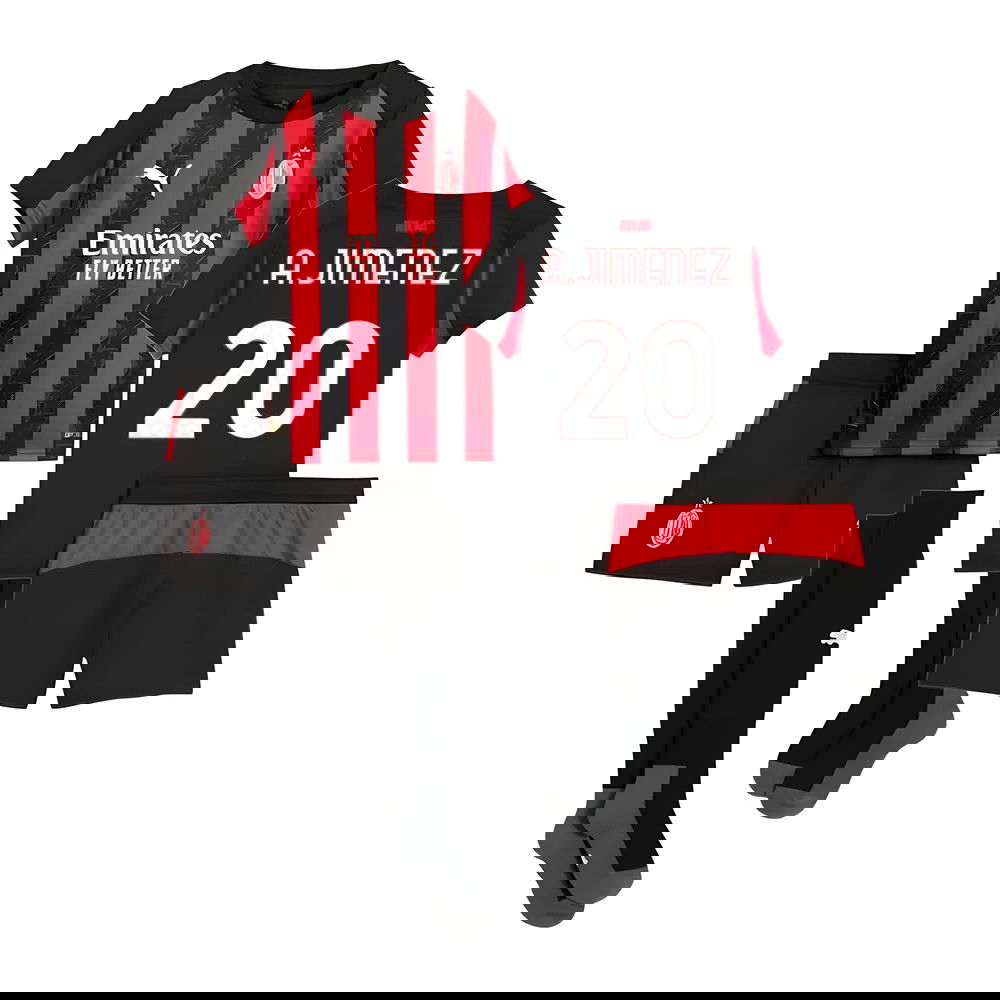 Tanie Koszulki Piłkarskie AC Milan Dziecięca AJIMENEZ #20 Główna 2025-2026 Stroje Piłkarskie