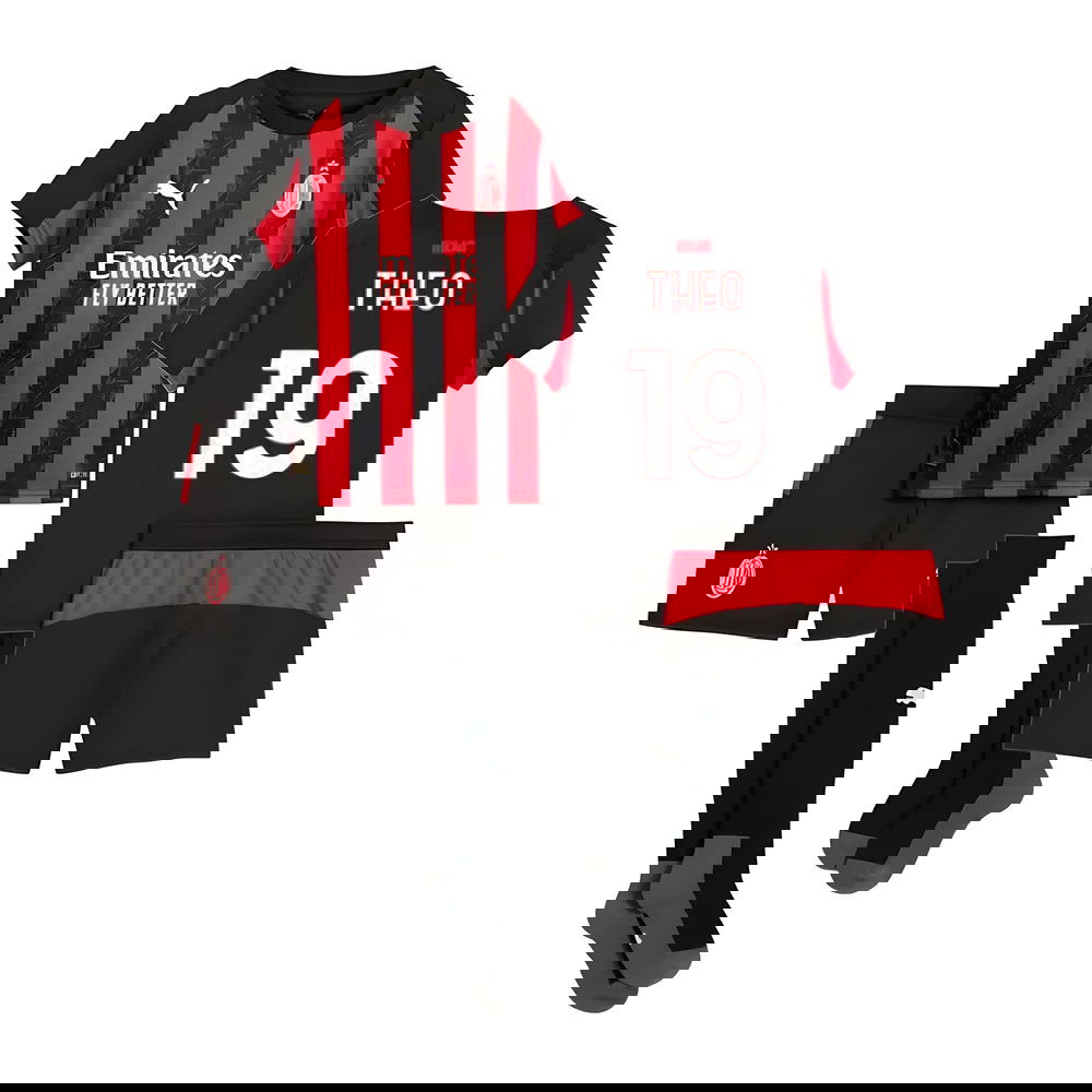 Tanie Koszulki Piłkarskie AC Milan Dziecięca THEO #19 Główna 2025-2026 Stroje Piłkarskie
