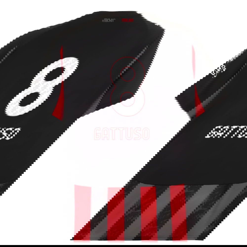 Tanie Koszulki Piłkarskie AC Milan GATTUSO #8 Główna 2025-2026 Stroje Piłkarskie