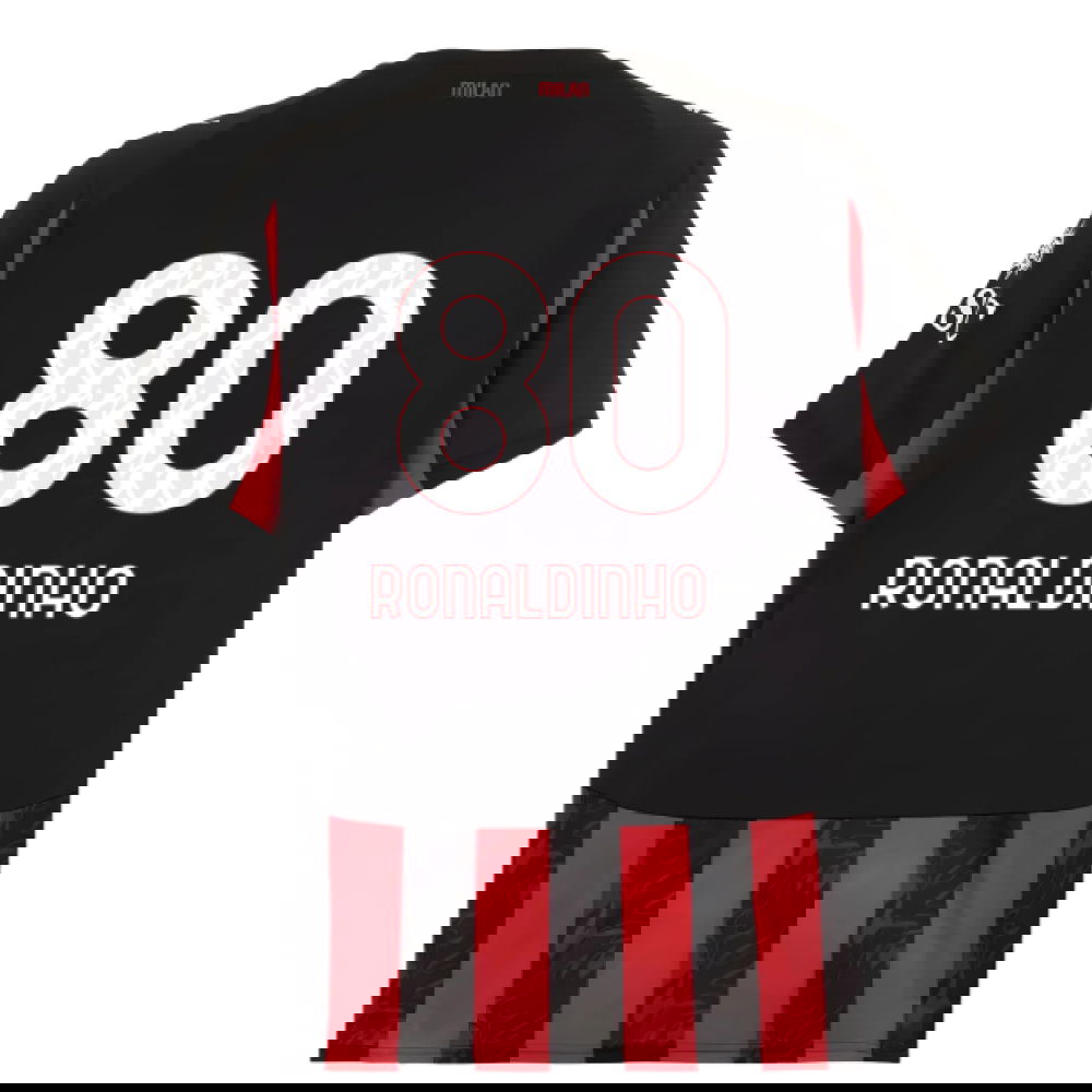 Tanie Koszulki Piłkarskie AC Milan RONALDINHO #80 Główna 2025-2026 Stroje Piłkarskie