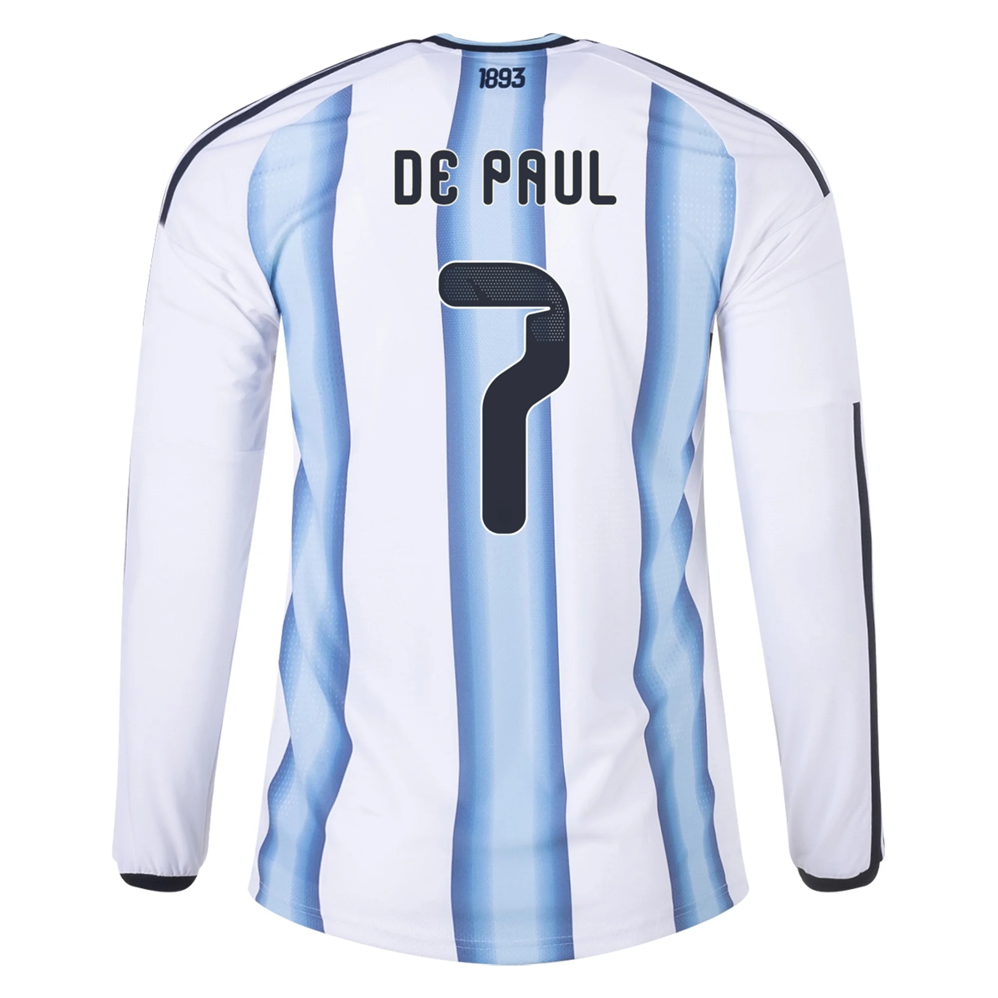 Tanie Koszulki Piłkarskie Argentyna Długi rękaw DE PAUL #7 Główna Puchar Świata 2026 Stroje Piłkarskie