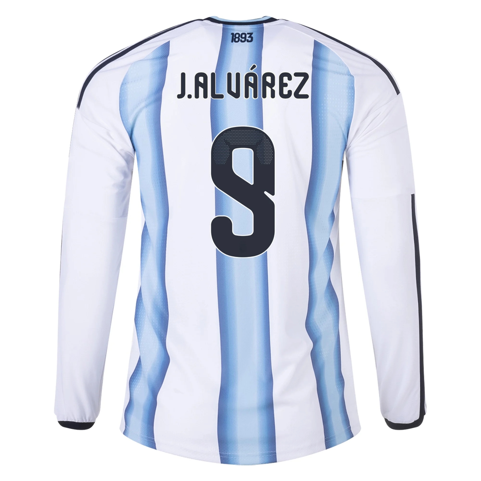 Tanie Koszulki Piłkarskie Argentyna Długi rękaw JULIAN ALVAREZ #9 Główna Puchar Świata 2026 Stroje Piłkarskie