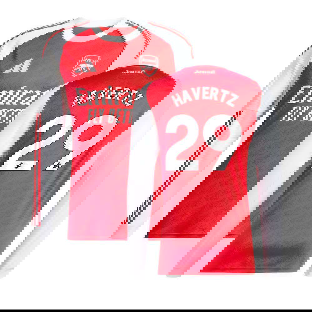 Tanie Koszulki Piłkarskie Arsenal Długi rękaw HAVERTZ #29 Główna 2025-2026 Stroje Piłkarskie