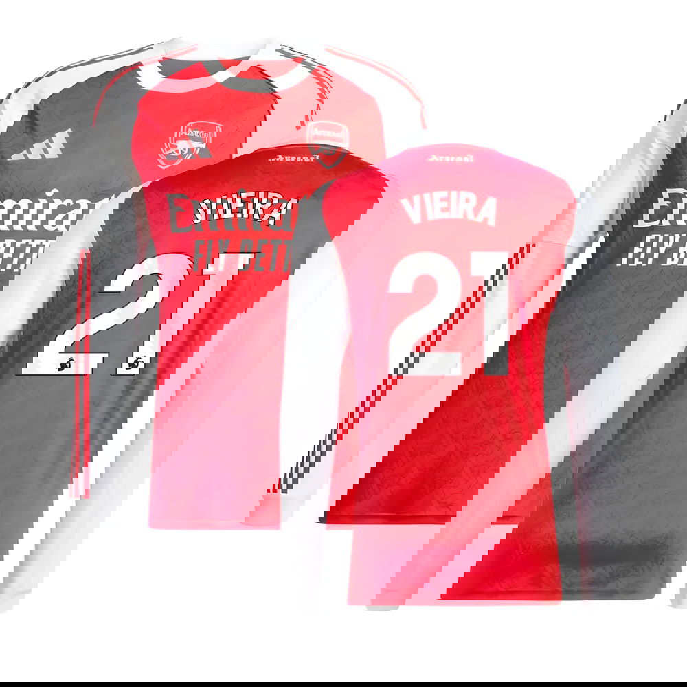 Tanie Koszulki Piłkarskie Arsenal Długi rękaw VIEIRA #21 Główna 2025-2026 Stroje Piłkarskie