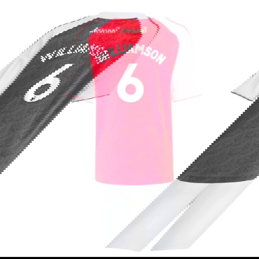 Tanie Koszulki Piłkarskie Arsenal Dziecięca WILLIAMSON #6 Główna 2025-2026 Stroje Piłkarskie