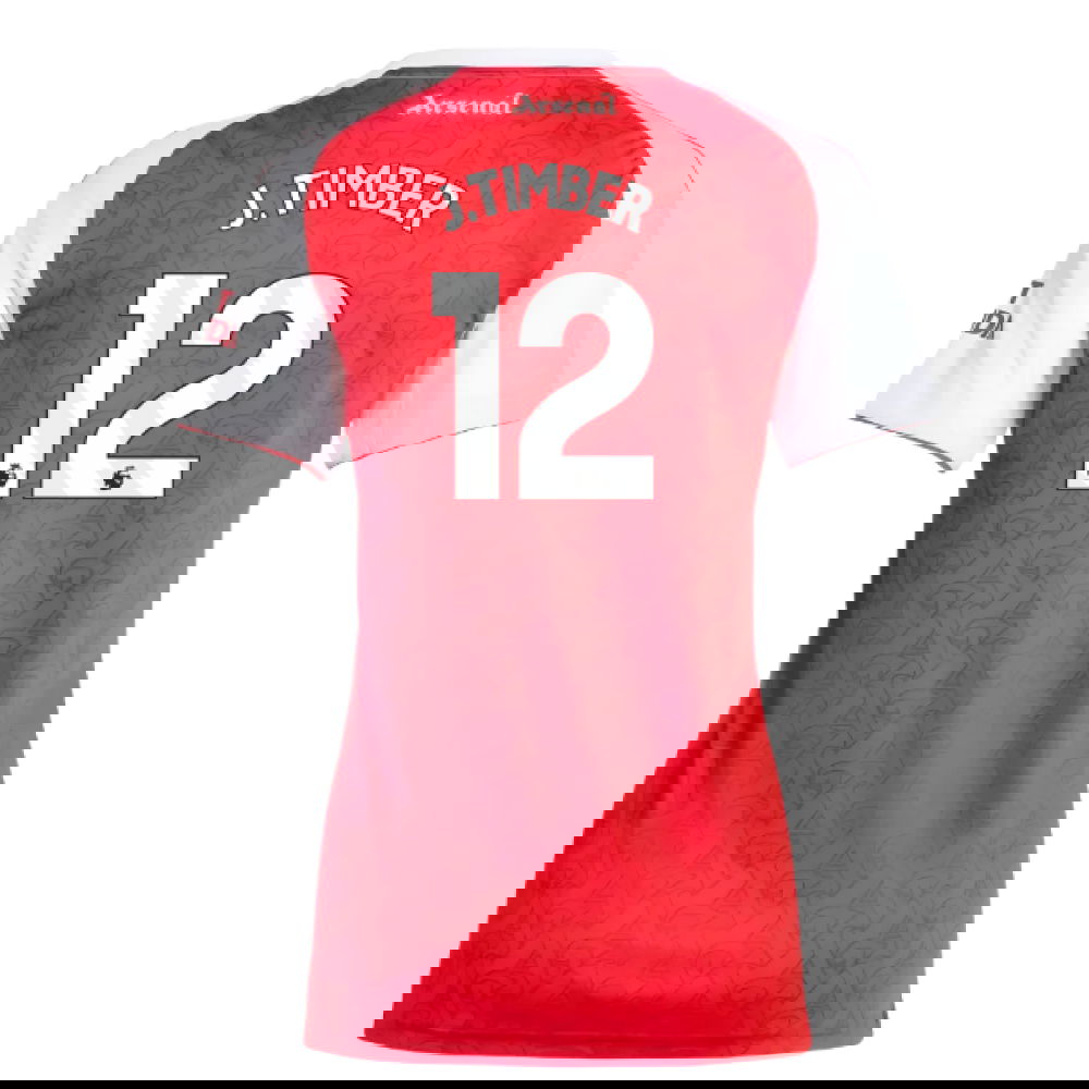 Tanie Koszulki Piłkarskie Arsenal Kobiety JTIMBER #12 Główna 2025-2026 Stroje Piłkarskie