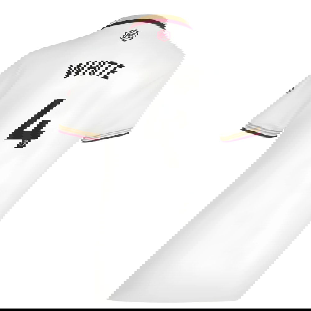 Tanie Koszulki Piłkarskie Arsenal Kobiety WHITE #4 Trzeci 2025-2026 Stroje Piłkarskie