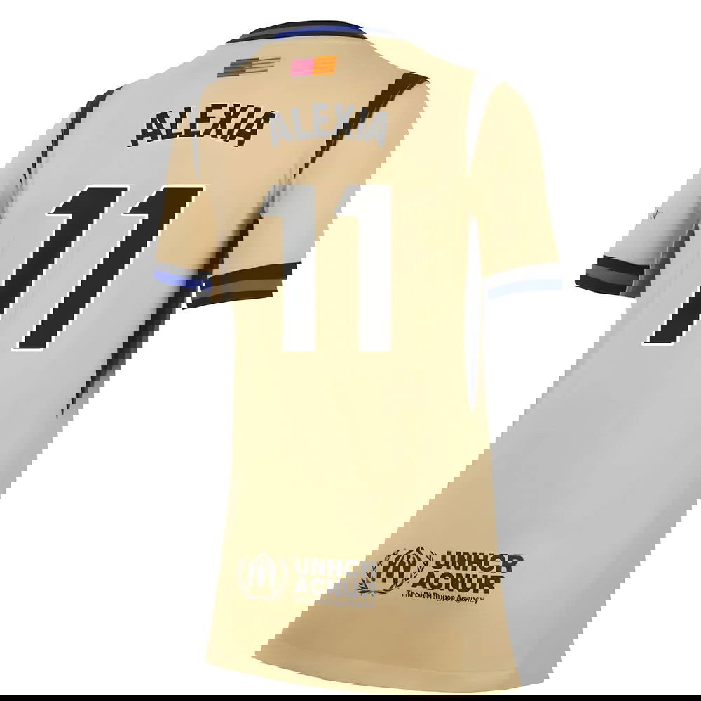 Tanie Koszulki Piłkarskie FC Barcelona Kobiety ALEXIA #11 Precz 2025-2026 Stroje Piłkarskie