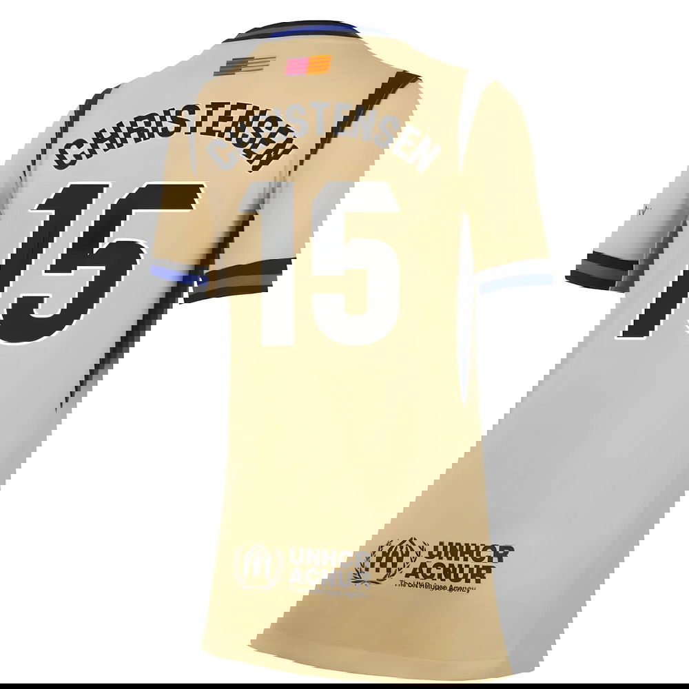 Tanie Koszulki Piłkarskie FC Barcelona Kobiety CHRISTENSEN #15 Precz 2025-2026 Stroje Piłkarskie