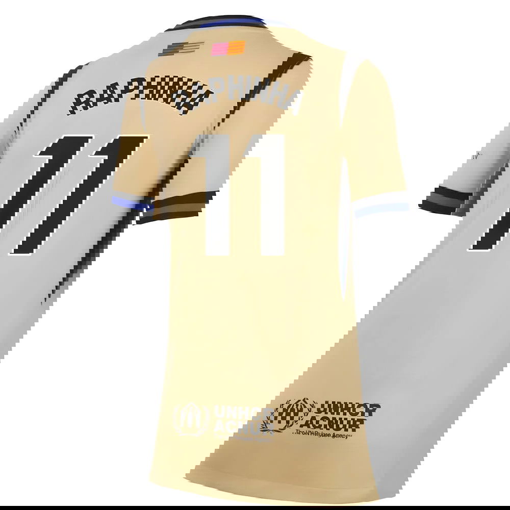 Tanie Koszulki Piłkarskie FC Barcelona Kobiety RAPHINHA #11 Precz 2025-2026 Stroje Piłkarskie