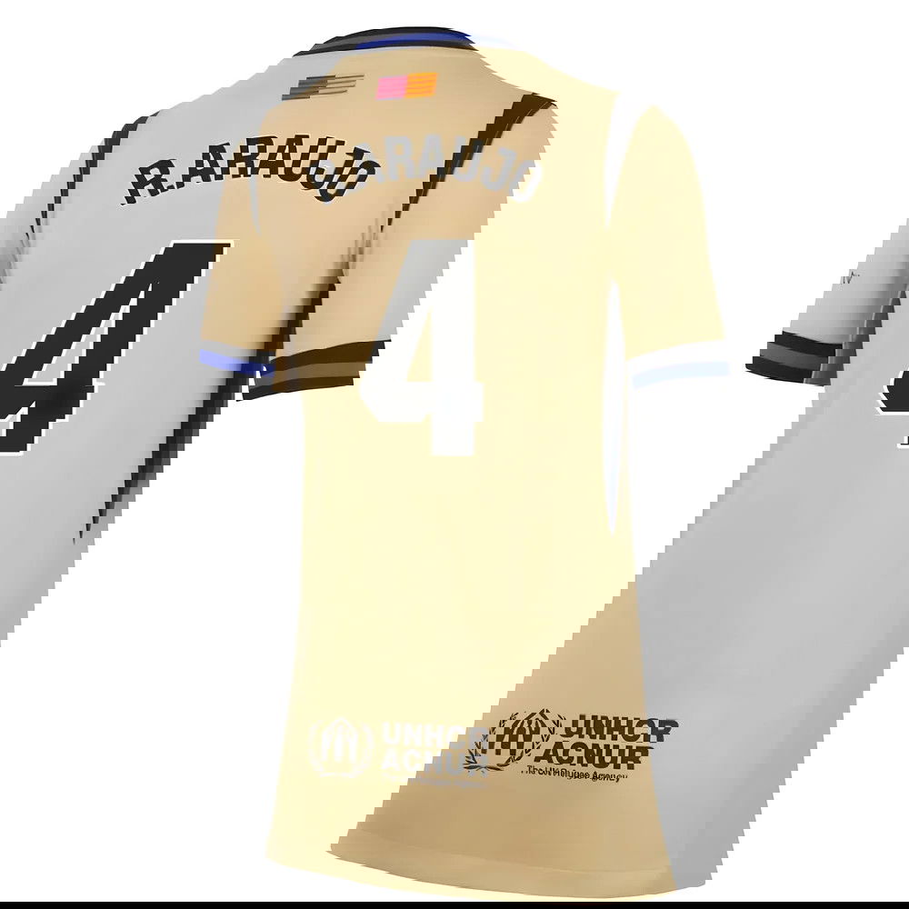 Tanie Koszulki Piłkarskie FC Barcelona Kobiety RARAUJO #4 Precz 2025-2026 Stroje Piłkarskie