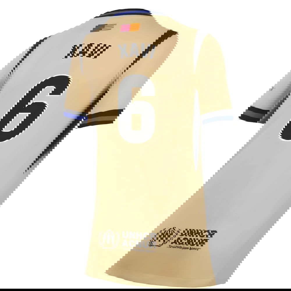 Tanie Koszulki Piłkarskie FC Barcelona Kobiety XAVI #6 Precz 2025-2026 Stroje Piłkarskie