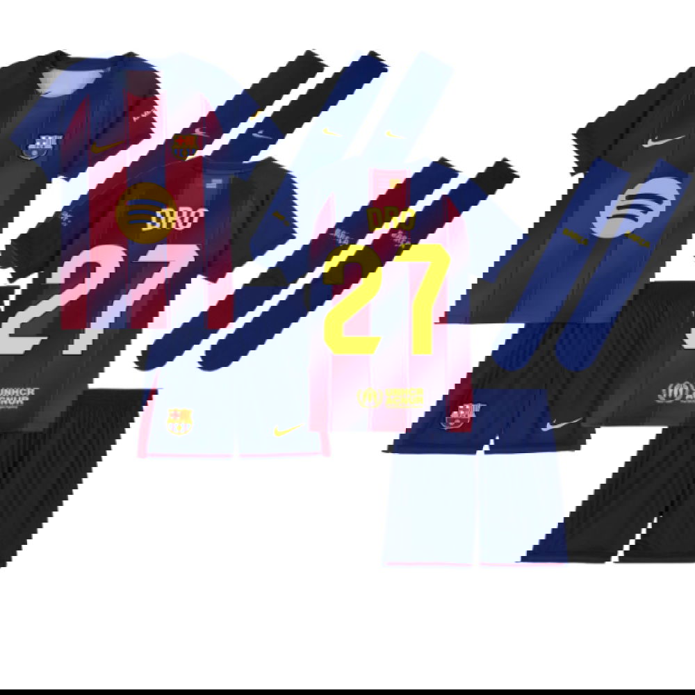 Tanie Koszulki Piłkarskie FC Barcelona Dziecięca DRO #27 Główna 2025-2026 Stroje Piłkarskie