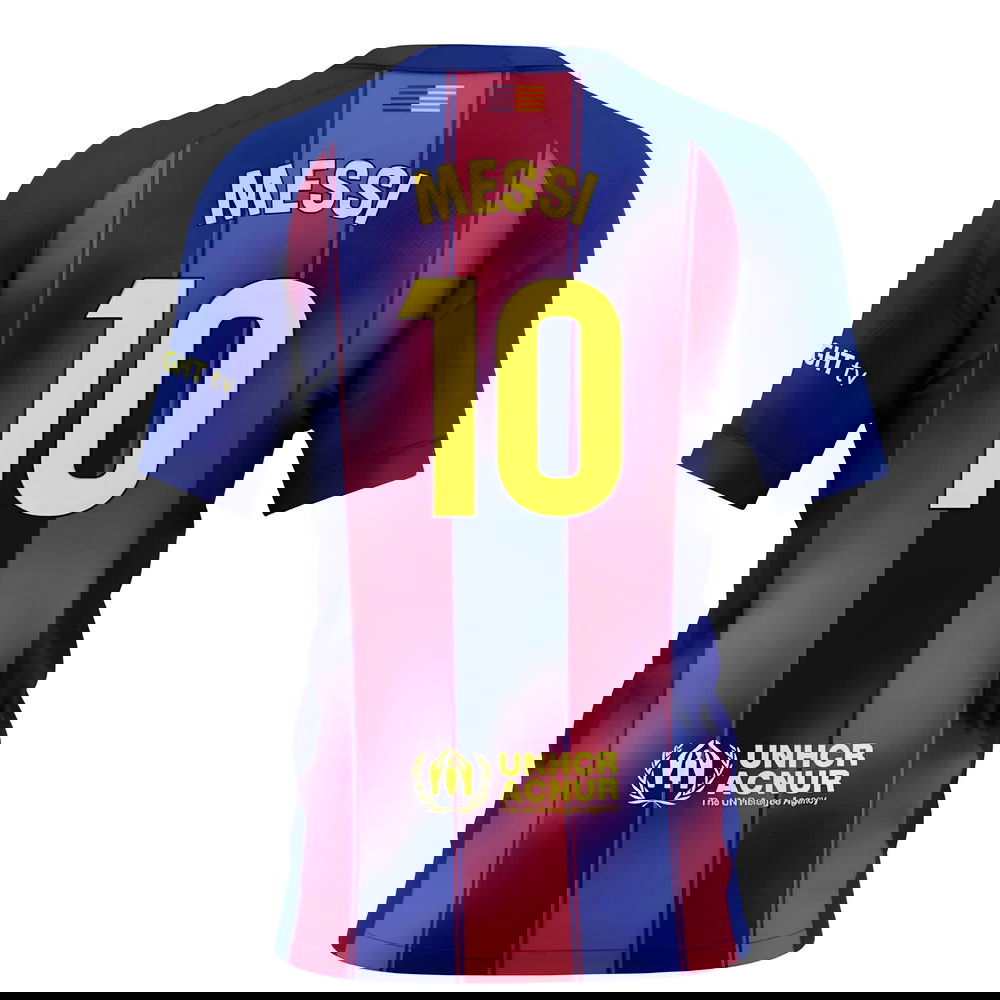 Tanie Koszulki Piłkarskie FC Barcelona Kobiety MESSI #10 Główna 2025-2026 Stroje Piłkarskie