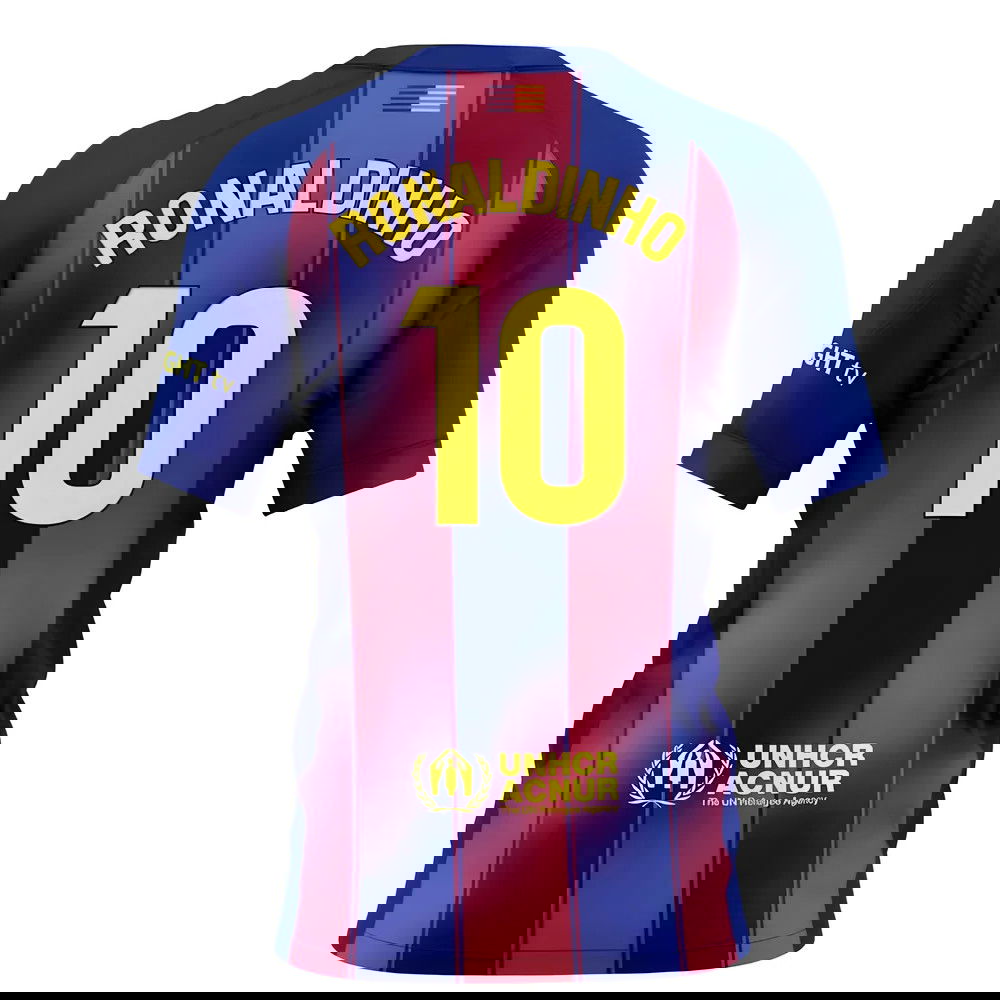Tanie Koszulki Piłkarskie FC Barcelona Kobiety RONALDINHO #10 Główna 2025-2026 Stroje Piłkarskie