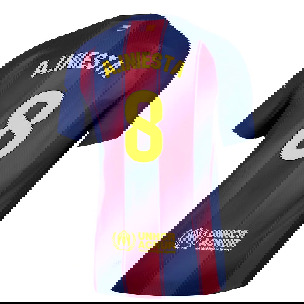 Tanie Koszulki Piłkarskie FC Barcelona AINIESTA #8 Główna 2025-2026 Stroje Piłkarskie