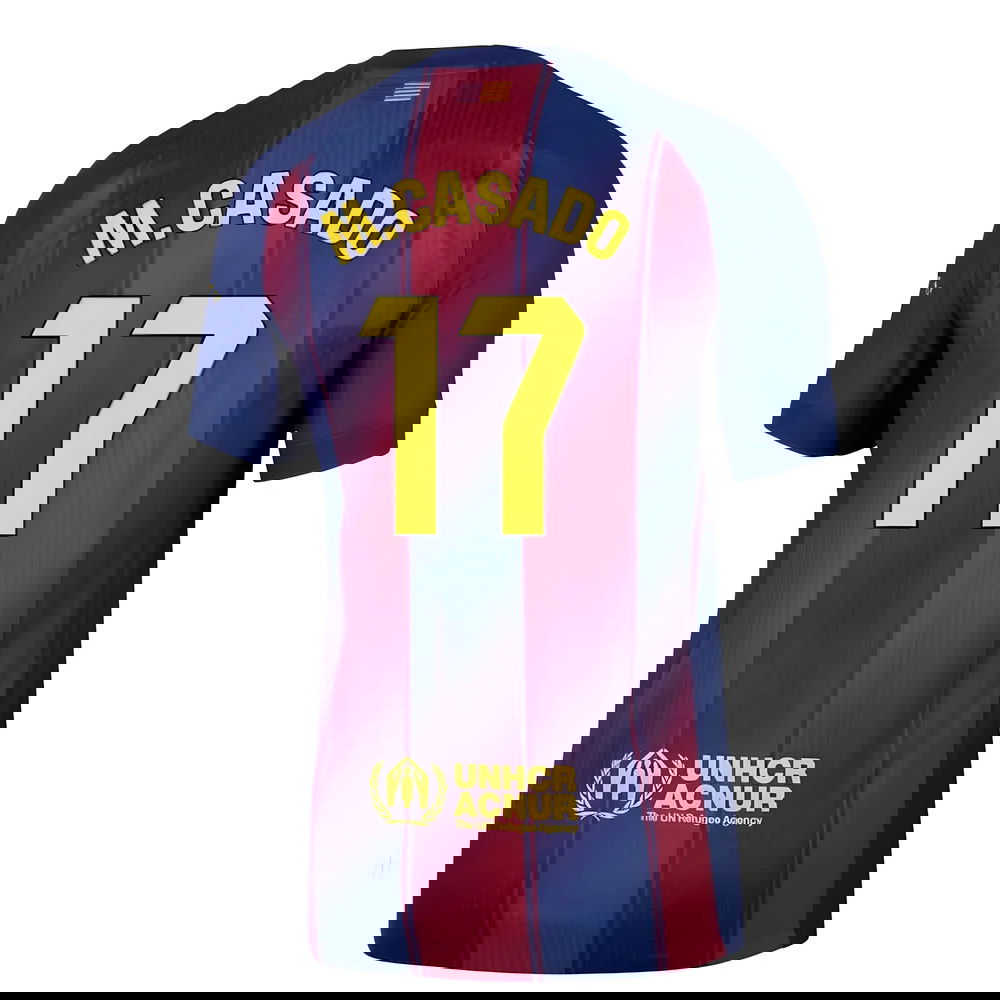 Tanie Koszulki Piłkarskie FC Barcelona MCASADO #17 Główna 2025-2026 Stroje Piłkarskie