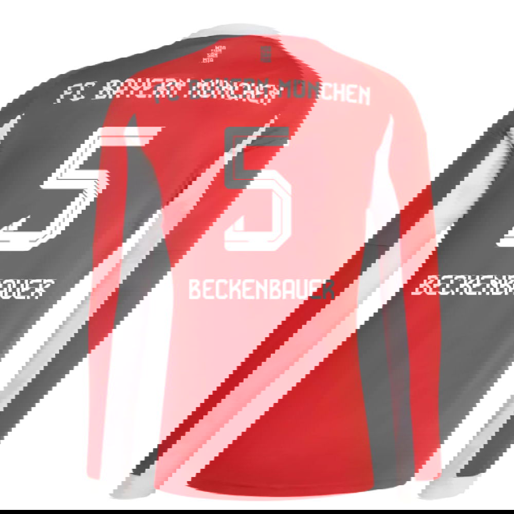 Tanie Koszulki Piłkarskie FC Bayern Monachium Długi rękaw BECKENBAUER #5 Główna 2025-2026 Stroje Piłkarskie