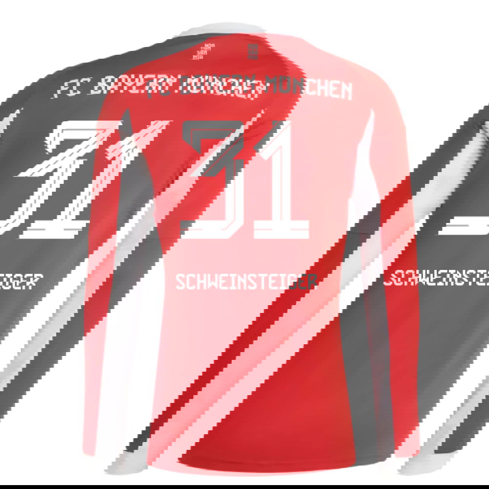 Tanie Koszulki Piłkarskie FC Bayern Monachium Długi rękaw SCHWEINSTEIGER #31 Główna 2025-2026 Stroje Piłkarskie