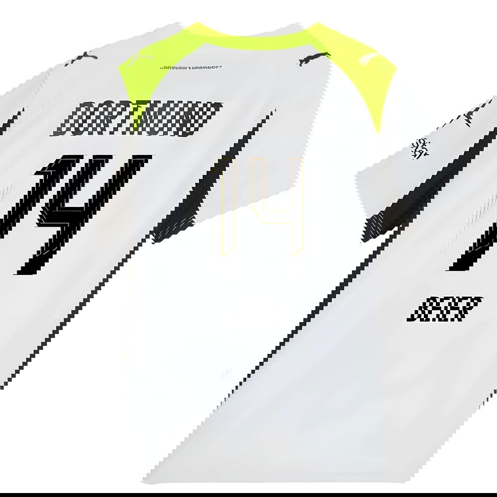 Tanie Koszulki Piłkarskie BVB Borussia Dortmund BEIER #14 Precz 2025-2026 Stroje Piłkarskie