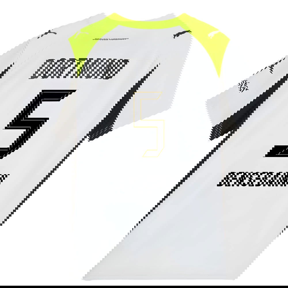 Tanie Koszulki Piłkarskie BVB Borussia Dortmund BENSEBAINI #5 Precz 2025-2026 Stroje Piłkarskie