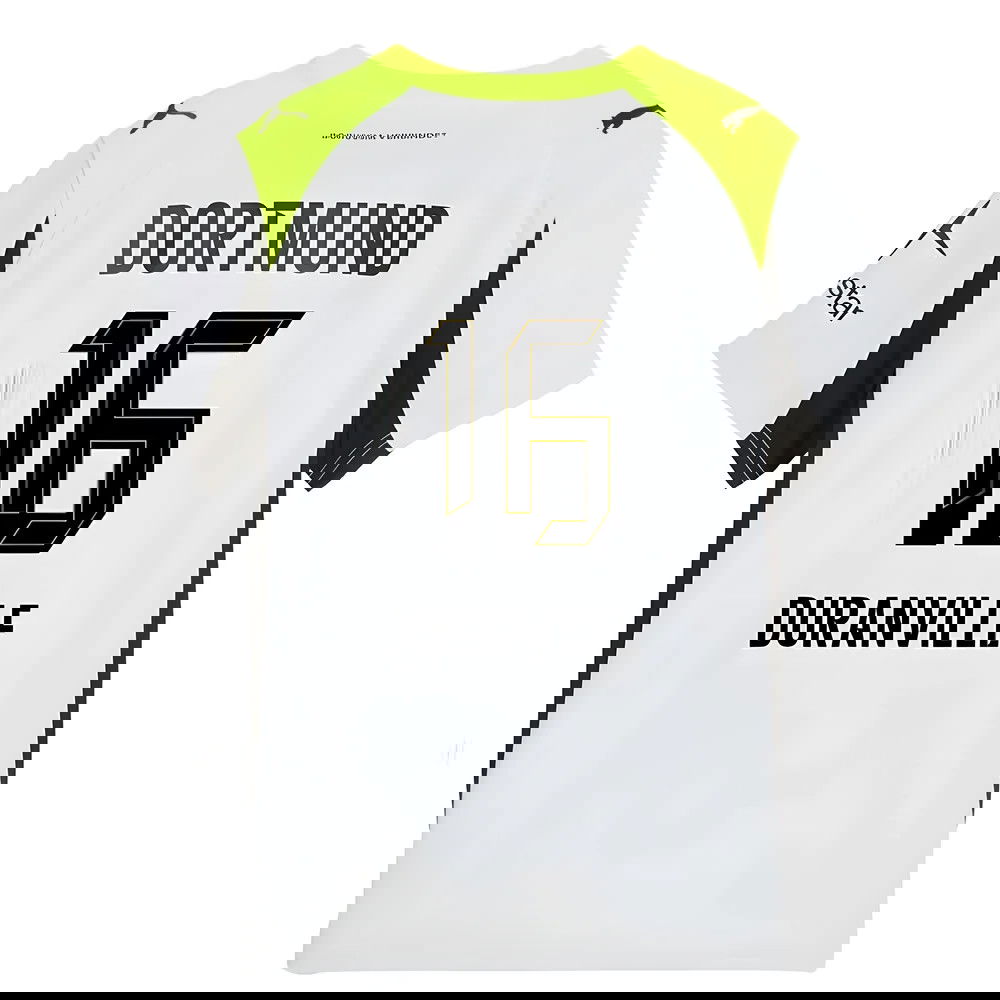 Tanie Koszulki Piłkarskie BVB Borussia Dortmund DURANVILLE #16 Precz 2025-2026 Stroje Piłkarskie