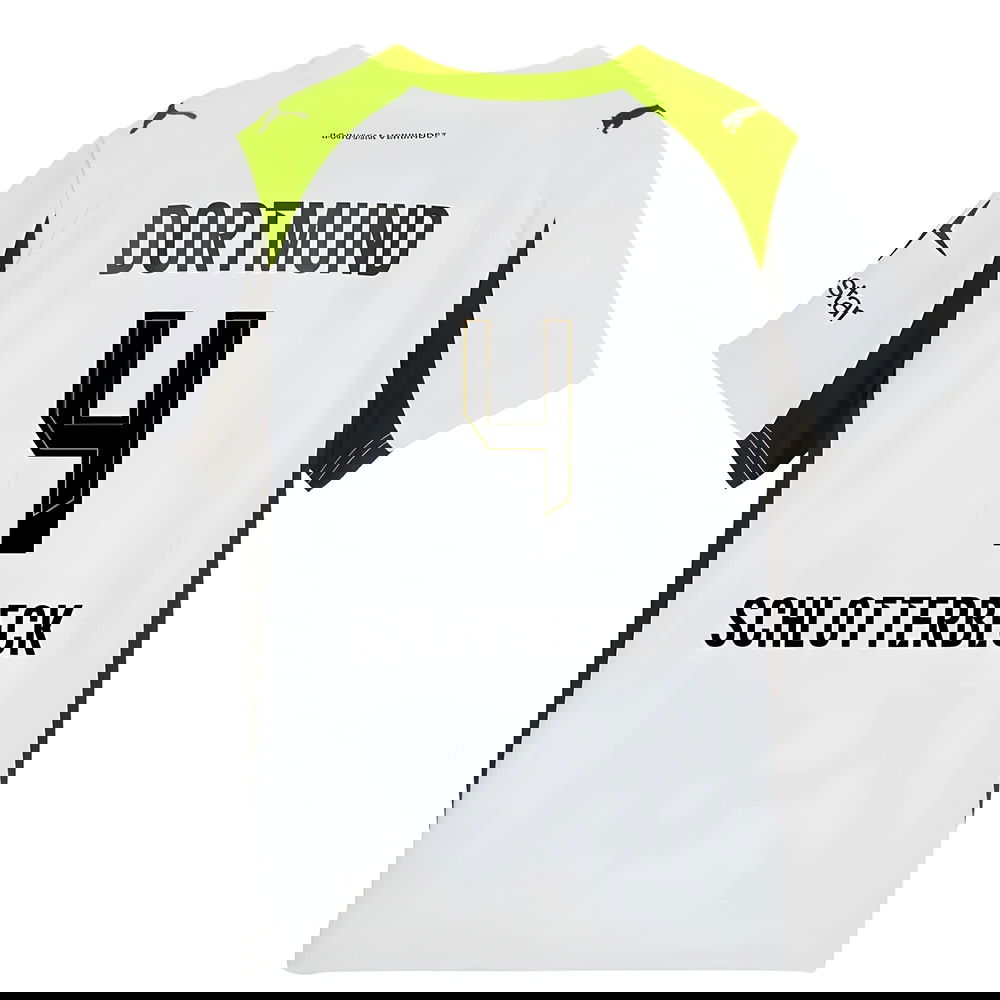 Tanie Koszulki Piłkarskie BVB Borussia Dortmund SCHLOTTERBECK #4 Precz 2025-2026 Stroje Piłkarskie