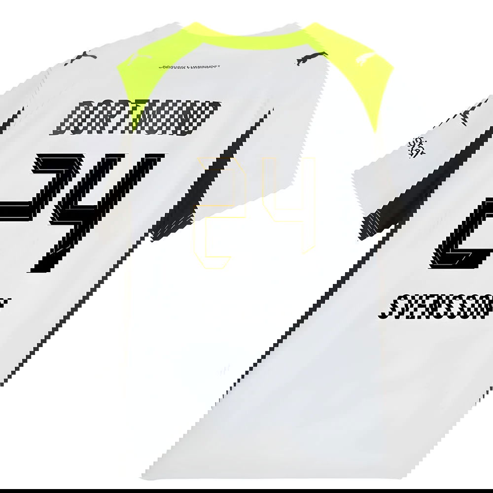 Tanie Koszulki Piłkarskie BVB Borussia Dortmund SVENSSON #24 Precz 2025-2026 Stroje Piłkarskie