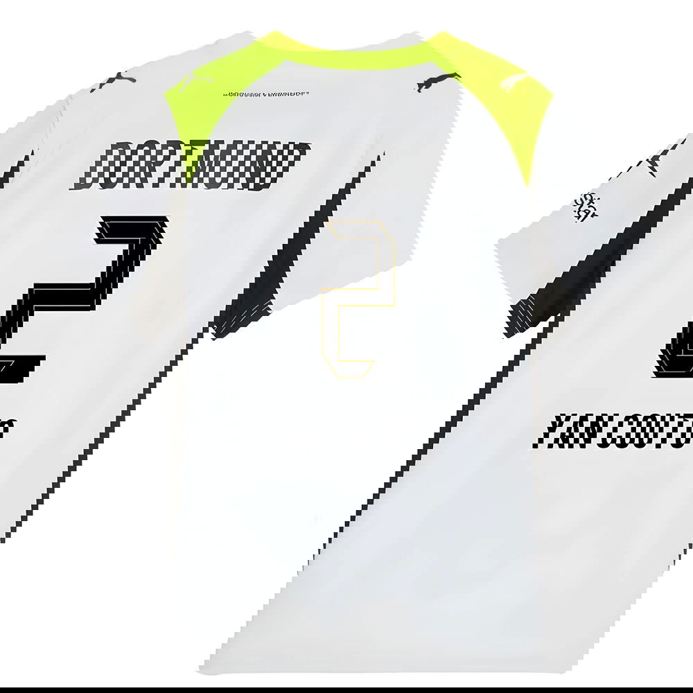 Tanie Koszulki Piłkarskie BVB Borussia Dortmund YAN COUTO #2 Precz 2025-2026 Stroje Piłkarskie