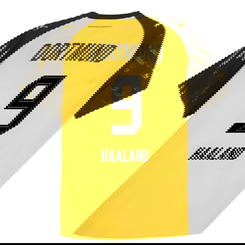Tanie Koszulki Piłkarskie BVB Borussia Dortmund HAALAND #9 Główna 2025-2026 Stroje Piłkarskie