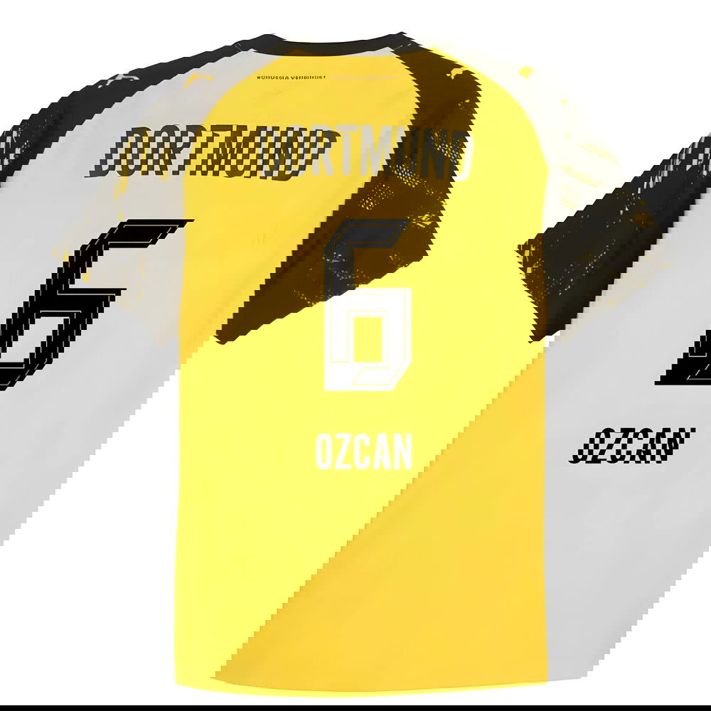 Tanie Koszulki Piłkarskie BVB Borussia Dortmund OZCAN #6 Główna 2025-2026 Stroje Piłkarskie