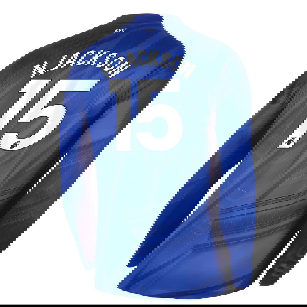 Tanie Koszulki Piłkarskie Chelsea Długi rękaw NJACKSON #15 Główna 2025-2026 Stroje Piłkarskie