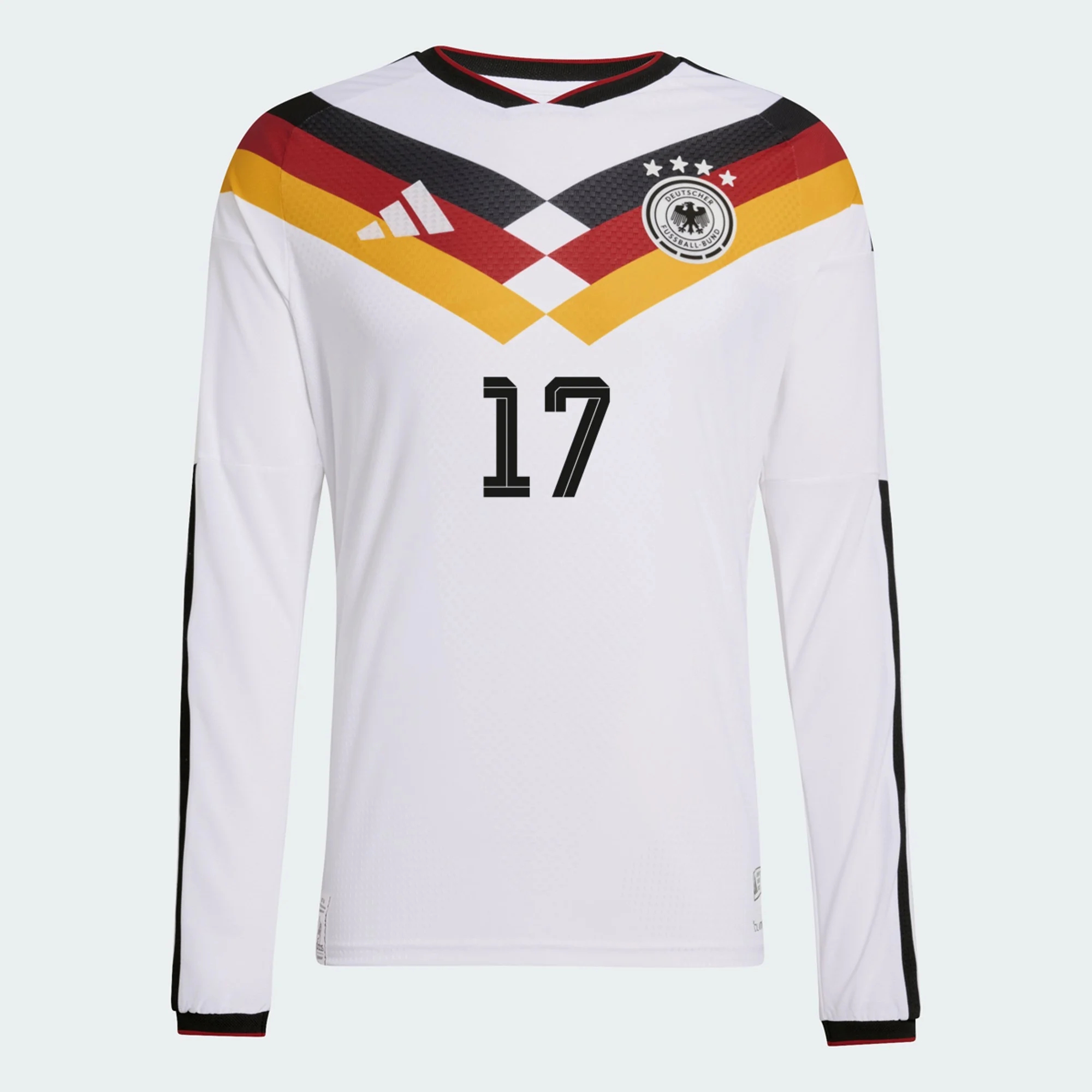 oryginalne Tanie Koszulki Piłkarskie Niemcy Długi rękaw FLORIAN WIRTZ #17 Główna Puchar Świata 2026 Stroje Piłkarskie na zamówienie