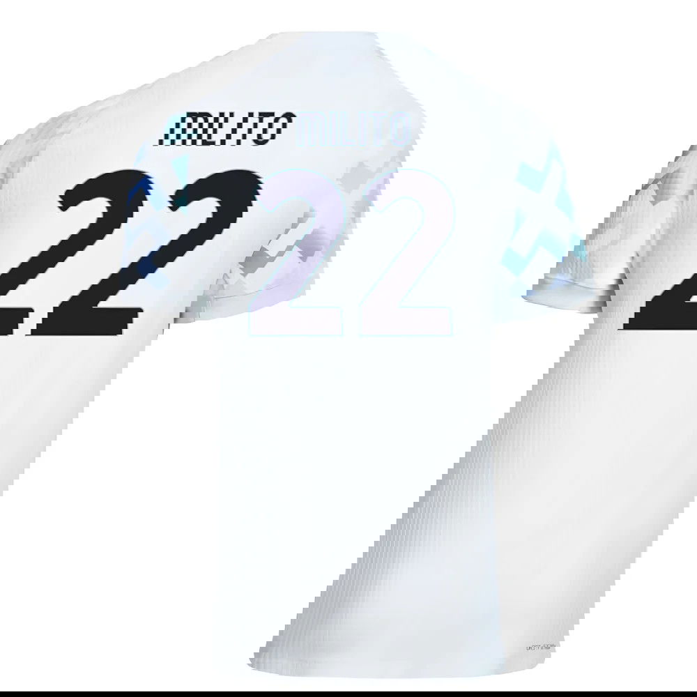 Tanie Koszulki Piłkarskie Inter Mediolan MILITO #22 Precz 2025-2026 Stroje Piłkarskie