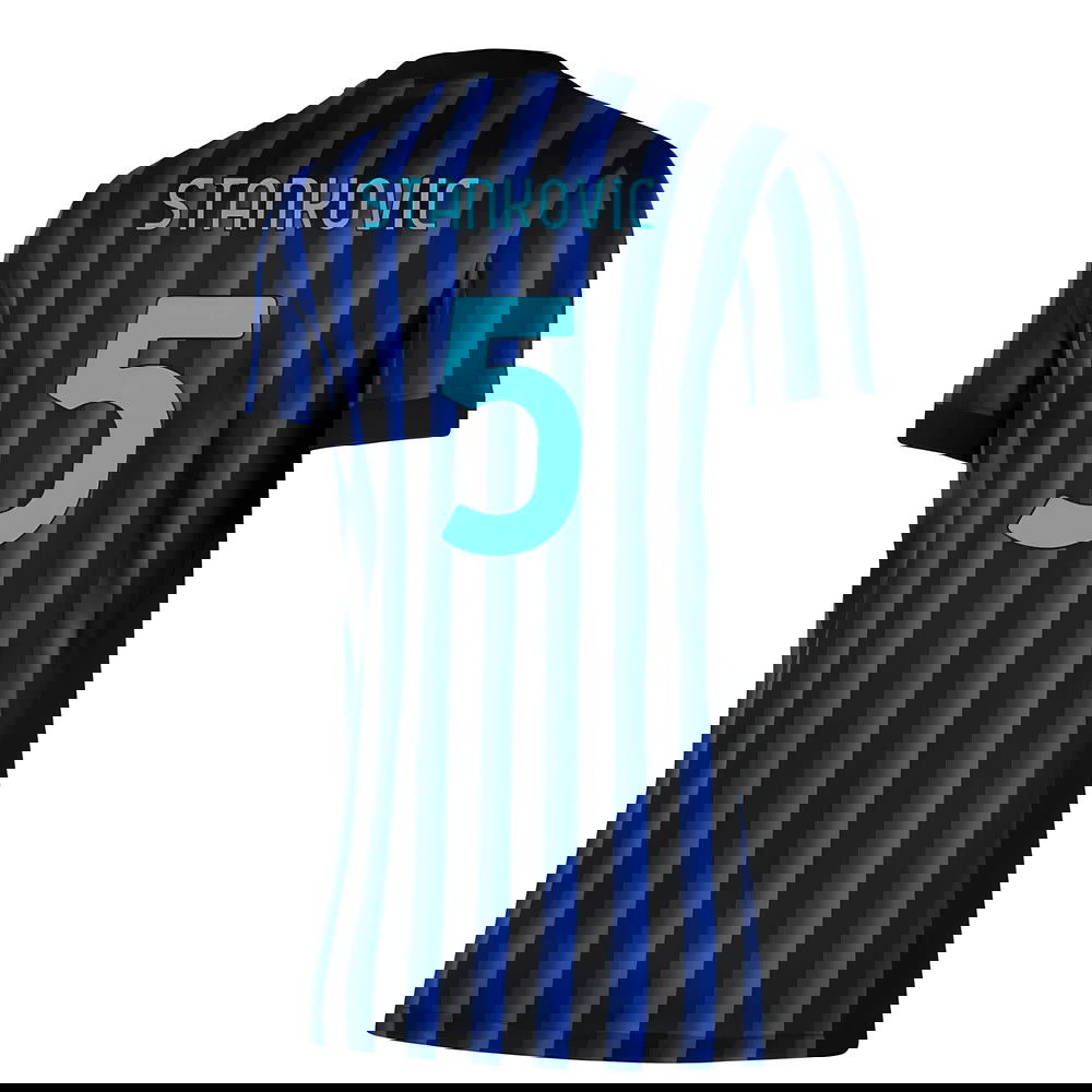 Tanie Koszulki Piłkarskie Inter Mediolan Kobiety STANKOVIC #5 Główna 2025-2026 Stroje Piłkarskie
