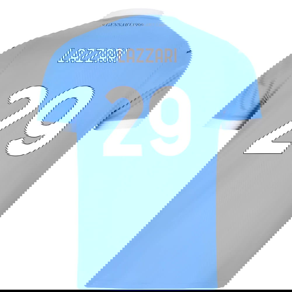 Tanie Koszulki Piłkarskie SS Lazio LAZZARI #29 Główna 2025-2026 Stroje Piłkarskie