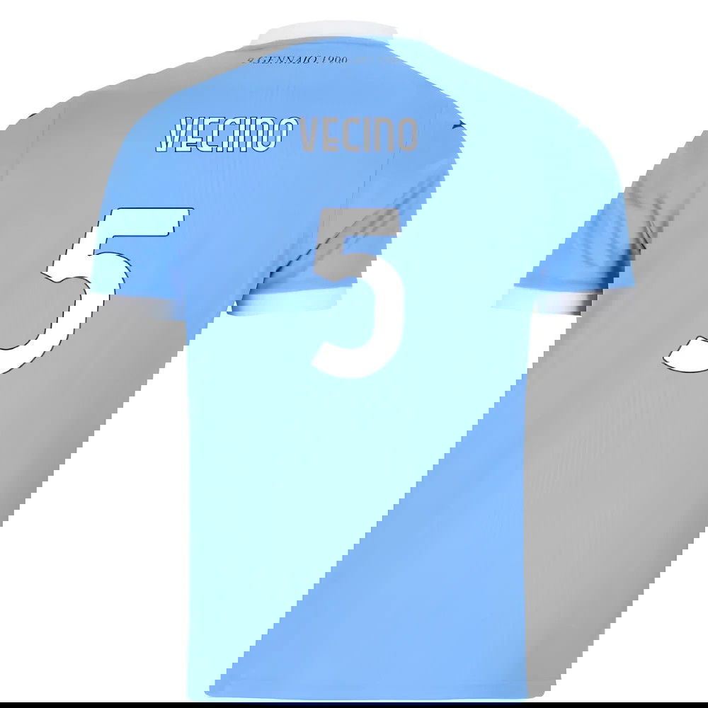 Tanie Koszulki Piłkarskie SS Lazio VECINO #5 Główna 2025-2026 Stroje Piłkarskie