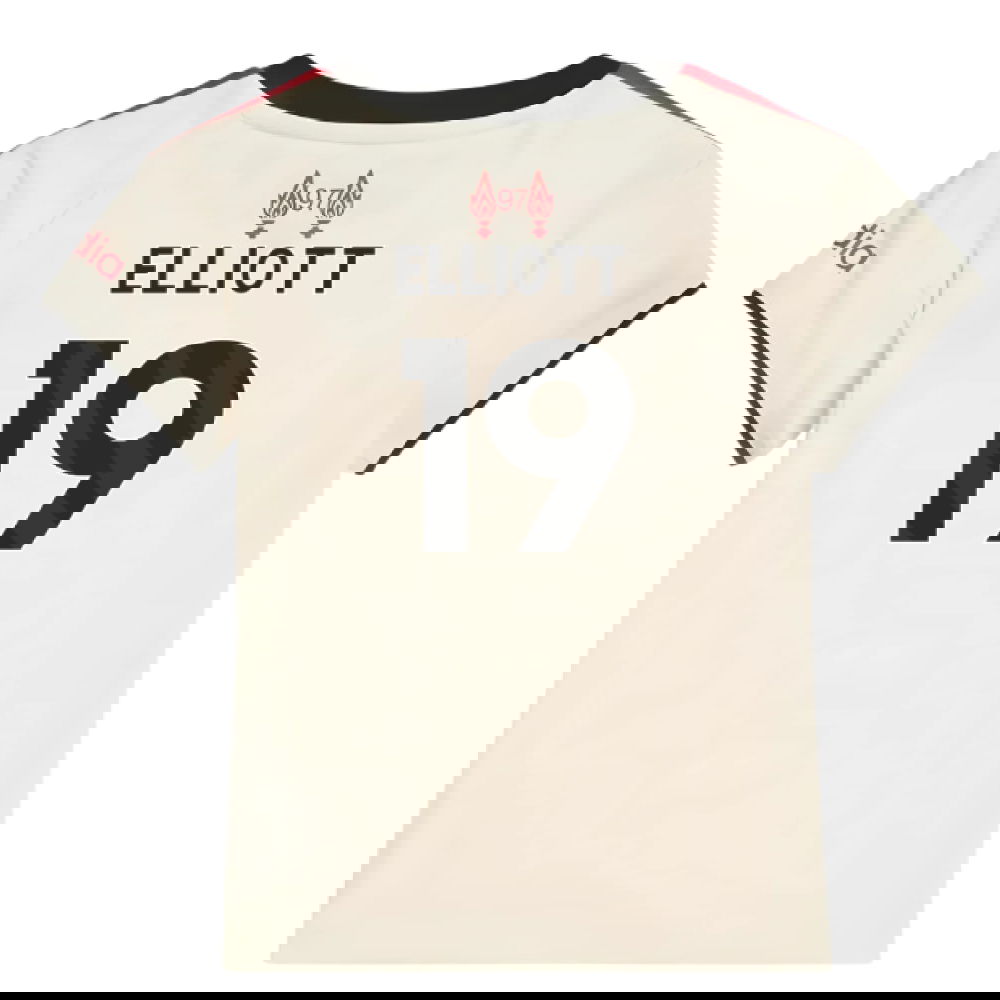 Tanie Koszulki Piłkarskie Liverpool Dziecięca ELLIOTT #19 Precz 2025-2026 Stroje Piłkarskie