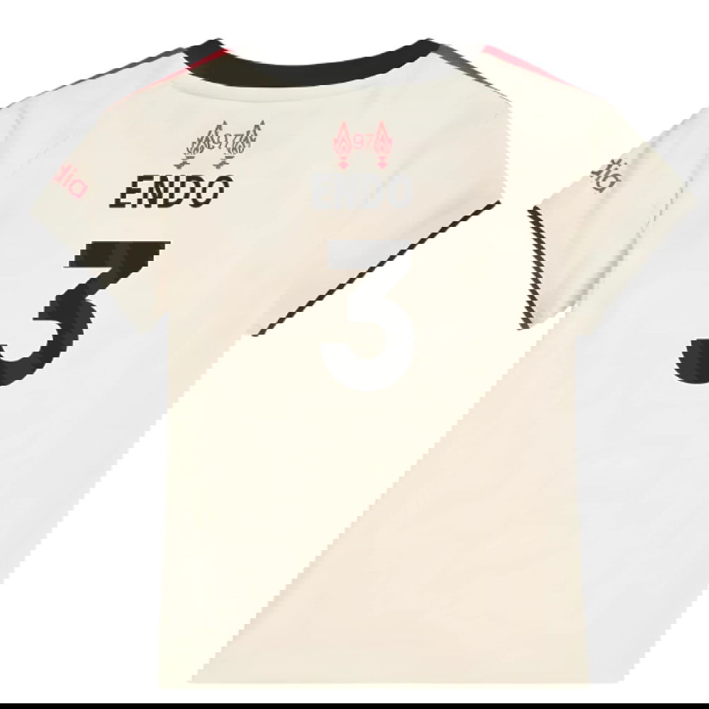 Tanie Koszulki Piłkarskie Liverpool Dziecięca ENDO #3 Precz 2025-2026 Stroje Piłkarskie