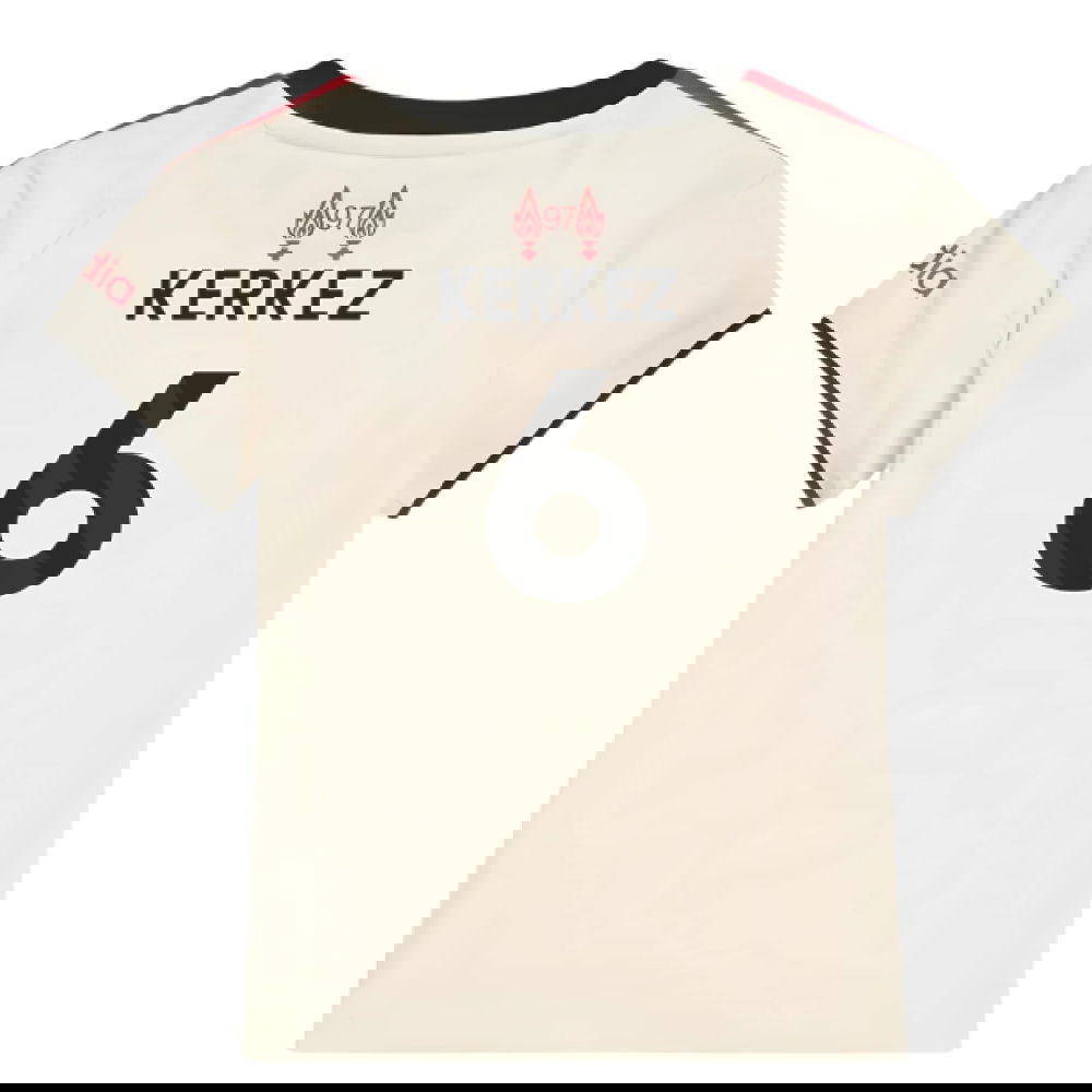 Tanie Koszulki Piłkarskie Liverpool Dziecięca KERKEZ #6 Precz 2025-2026 Stroje Piłkarskie