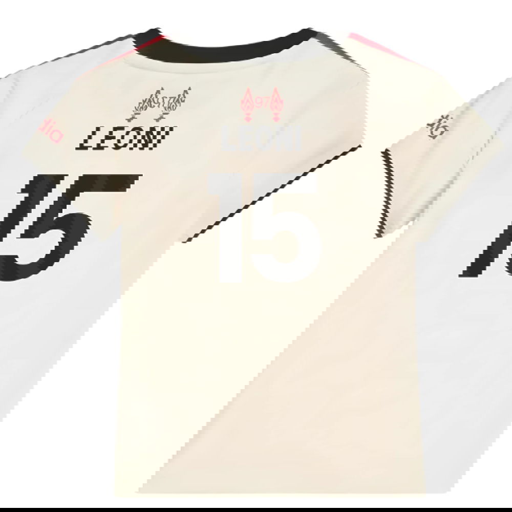 Tanie Koszulki Piłkarskie Liverpool Dziecięca LEONI #15 Precz 2025-2026 Stroje Piłkarskie