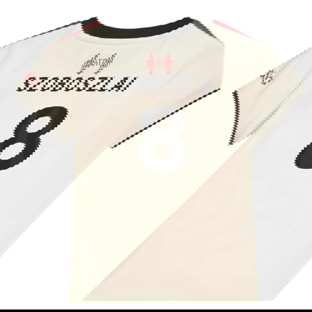 Tanie Koszulki Piłkarskie Liverpool Dziecięca SZOBOSZLAI #8 Precz 2025-2026 Stroje Piłkarskie