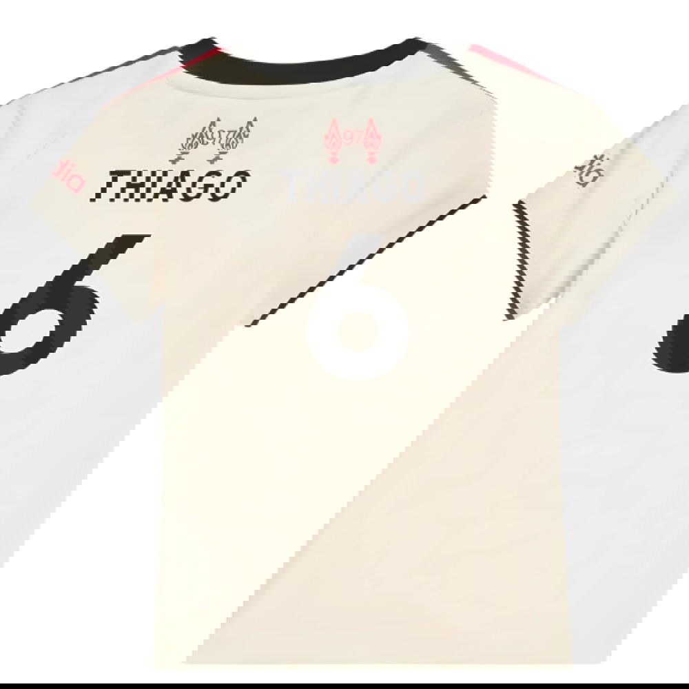 Tanie Koszulki Piłkarskie Liverpool Dziecięca THIAGO #6 Precz 2025-2026 Stroje Piłkarskie