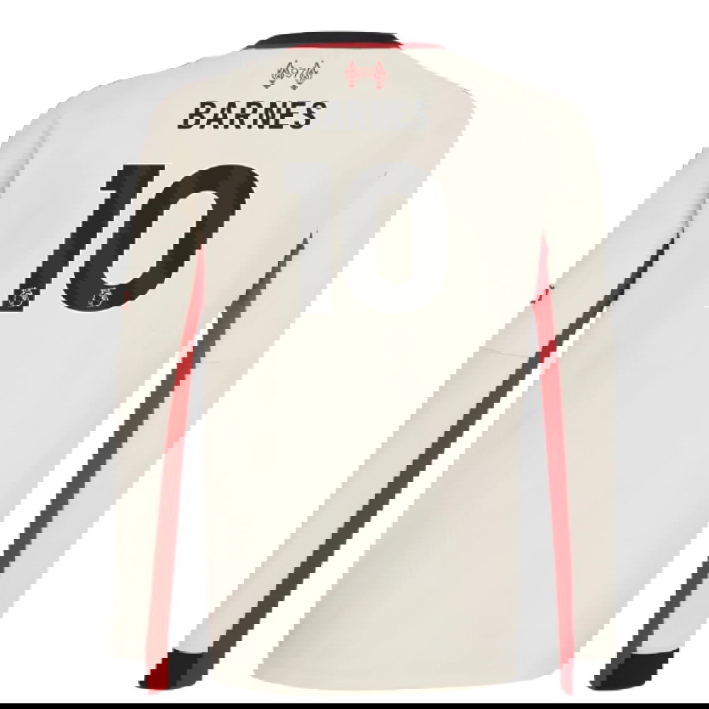 Tanie Koszulki Piłkarskie Liverpool Długi rękaw BARNES #10 Precz 2025-2026 Stroje Piłkarskie